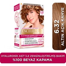 L'Oréal Paris Excellence Creme Saç Boyası - 6.32 Altın Açık Kahve