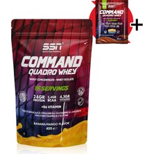 SSN Sports Style Nutrition Ssn Command Quadro Whey Protein Tozu 450 Gr Muz-Mango