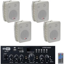 Lastvoice Ekonomi Wall Paket-4W Anfi ve Duvar Hoparlörü Seti (1 ANFİ + 4 HOPARLÖR)