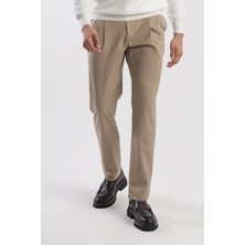 Jakamen Vizon Comfort Fit Çift Cep Kapaklı Pileli Yan Cep Pantolon