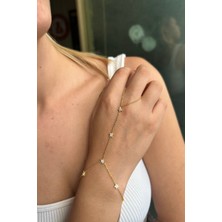 Sunshine 925 Ayar Gold Kaplamalı Zirkon Taşlı ,yıldız Tasarım Gümüş Şahmeran