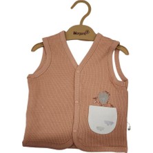 Bibaby Organik Yelek Teach Me Kırmızı - Kahverengi - Mint