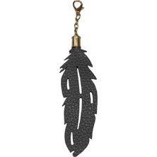 Elegantshop Deri Yaprak Çanta Süsü 4*18 cm YML22