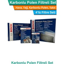 Bmw 3 Serisi E90 3.18D 143Hp Bosch Filtre Bakım Seti 2008-2010 Hava+Yağ+Yakıt+Karbonlu Polen