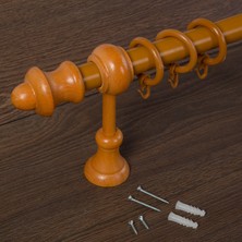 Wenthi Meşe ahşap rustik perde askısı