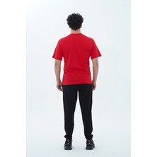 George Phoenix Pure Comfort - Kırmızı Rahat Kesim %100 Pamuklu Basic Erkek Tişörtü