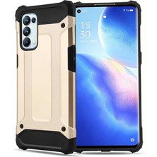 ZORE Oppo Reno 5 Pro 5g Kılıf Zore Crash Silikon Kapak-Gold