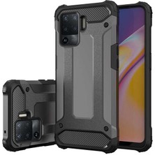 ZORE Oppo Reno 5 Lite Kılıf Zore Crash Silikon Kapak-Siyah