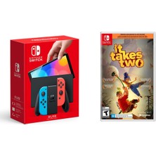 Nintendo Switch OLED Yeni Nesil Konsolu + It Takes Two Oyunlu Bundle