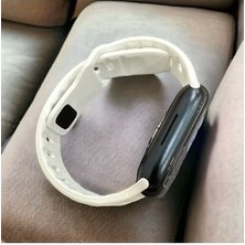 Mat Store Beyaz Spor Silikon Apple Watch Kordon 42-44-45-49 mm Uyumlu