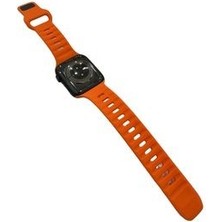 Mat Store Turuncu Spor Silikon Apple Watch Kordon 42-44-45-49 mm Uyumlu