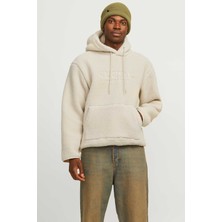Jack & Jones JORFREDERIKSBERG TEDDY SW Ekru Erkek Polar Sweatshirt