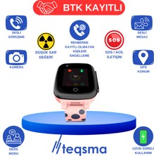 Teqsma S25 Uz Akıllı Çocuk Saati- Sos, Gps Takibi, Görüntülü Görüşme, Btk Onaylı, Su Geçirmez 24 Ay Garantili