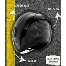 Shark Rs Jet Carbon Ikonik Güvenli Yarım Kask (Ece 22.06) (Dar Kalıp)