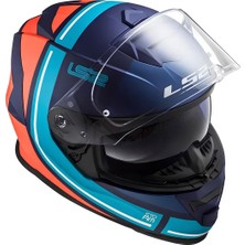 Ls2 Storm 2 Slant Mat Mavi-Turuncu Kask