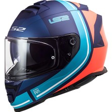 Ls2 Storm 2 Slant Mat Mavi-Turuncu Kask