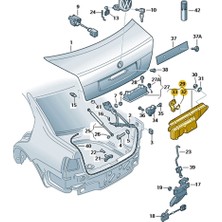 Vass41 Vw Bora Sedan 1999-2005 Arka Bagaj Kilit Taşıyıcı Sac 1J5827425F