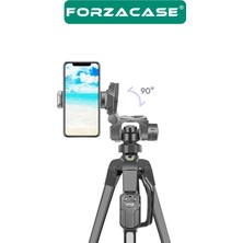 Forzacase 155 cm Bluetooth Kumandalı Profesyonel Kamera Dslr Telefon Tutuculu Çantalı Tripod - FC814