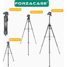 Forzacase 155 cm Bluetooth Kumandalı Profesyonel Kamera Dslr Telefon Tutuculu Çantalı Tripod - FC814