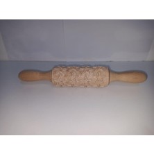 abnturk Ahşap Yıldız Desenli Merdane Kurabiye Pasta Kaplamaları Tatlılar Ev Yapımı Ekmeklere