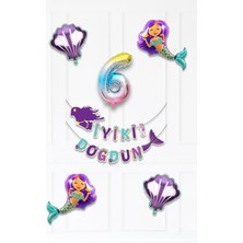 Pekshop Deniz Kızı Tema Doğum Günü Balon Seti