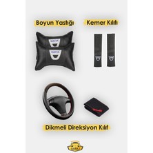 Modern Garaj Dacia Duster, Sandero, Logan, Solenza Uyumlu Yastık Kemer Gof Oto Koltuk Kılıf Seti