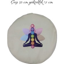 Yoga ve Meditasyon Minderi | Karabuğday Kabuklu Dolgulu - Renkli Çakra Baskılı Zafu Minder