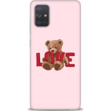 Samsung Galaxy A71 Kılıf Hd Baskılı - Love Bear + 9h Nano Ekran Koruyucu