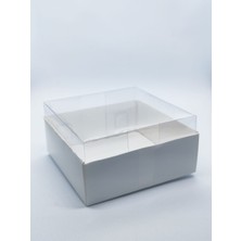 8x8x4 Asetat Kapaklı Kraft Kutu 100 Adet