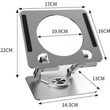 By Nevser Masaüstü Ayarlanabilir 360 Derece Dönebilen Yükseltilmiş Metal Tablet Standı