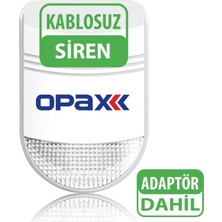 Opax 2545+BGR-09+ Akü Pstn Panel & Bgr-09 Kablosuz Sirenli Akü Dahil Full Alarm Seti