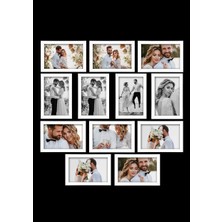 12 Adet 15X21 Çerçeve - Mdf A5 Çerçeve - Çoklu Fotoğraf Çerçevesi