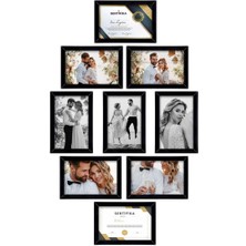 9 Adet 21X30 Çerçeve - Mdf A4 Çerçeve - Çoklu Fotoğraf Çerçevesi - Diploma Çerçevesi - Sertifika