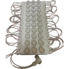 Demir Led 220 Volt 3 Watt 3 Lü Lensli 3030 Modül LED Beyaz (5 Adet)