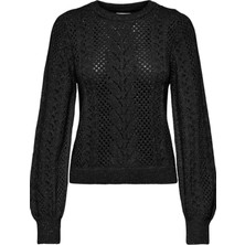 Only Onlmary Lıfe Ls Glıtter O-Neck Knt SİYAH15328505