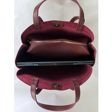 Melecco Bordo Geniş Büyük Yavrulu Çanta Evrak Okul Iş Çantası Kol ve Omuz Laptop Şık Spor Pinterest Çanta