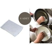 Afili Home 4 Adet Inox Bulaşık Süngeri, Telli Sünger, Ovma Süngeri, Inox Bulaşık  Sünger , Banyo ve Mutfak, Tencere Tava Ovma Süngeri