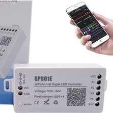 SP801E Wifi Art-Net LED Denetleyici WS2811-WS2812B Pixel Şerit LED Kontrol ve Matrix