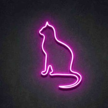 Kamer Neon LED Işıklı Kedi