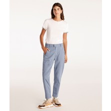 Yargıcı Fleto Cepli Yüksek Bel Dar Kesim Pantolon