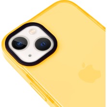 Casen Apple iPhone 13 Uyumlu Telefon Kılıf Premium Sarı Kaplama Koruyucu Darbe Önleyici Çerçeveli