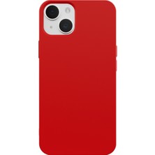 Casen Apple iPhone 13 Uyumlu Telefon Kılıfı Kadife Iç Yüzey Lansman Kırmızı
