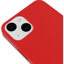 Casen Apple iPhone 13 Uyumlu Telefon Kılıfı Kadife Iç Yüzey Lansman Kırmızı