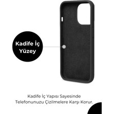 Casen Apple iPhone 13 Mini Uyumlu Telefon Kılıfı Kadife Iç Yüzey Lansman Siyah