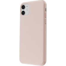 Casen Apple iPhone 11 Uyumlu Telefon Kılıfı Kadife Iç Yüzey Lansman Pudra Pembe