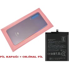 Tkgz Xiaomi Mi 9se Arka Pil Batarya Kapağı + Pil (Cam) Mor