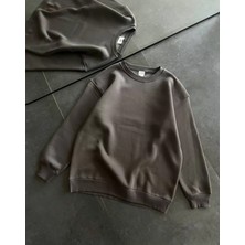 Roque  Bisiklet Yaka Düz Basic Sweatshirt