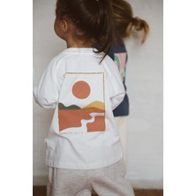 Ohlala Koala Ekru Sırt Baskılı Uzun Kollu T-Shirt