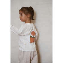 Ohlala Koala Ekru Sırt Baskılı Uzun Kollu T-Shirt