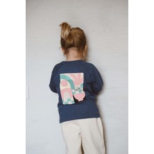Ohlala Koala Indigo Sırt Baskılı Uzun Kollu T-Shirt